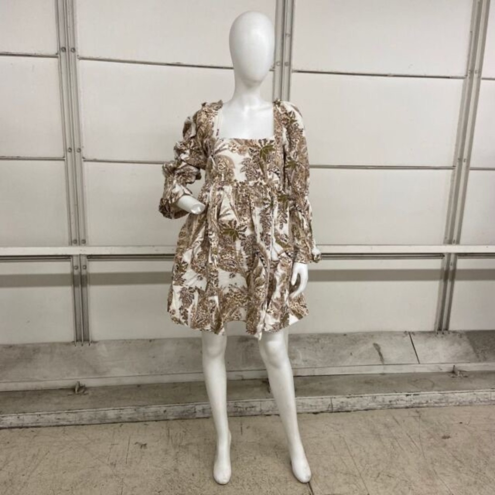 Pilco square-neck corduroy babydoll mini dress from Anthropologie NWT